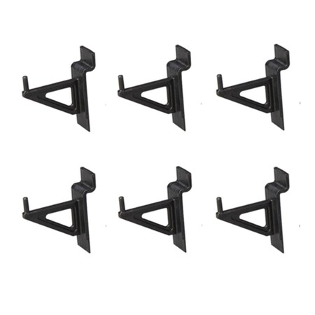 Ricki&Aposs Rugs Easy Living Easy Wall 2 in. Black Plastic Slatwall Hooks, 6PK RI2594181